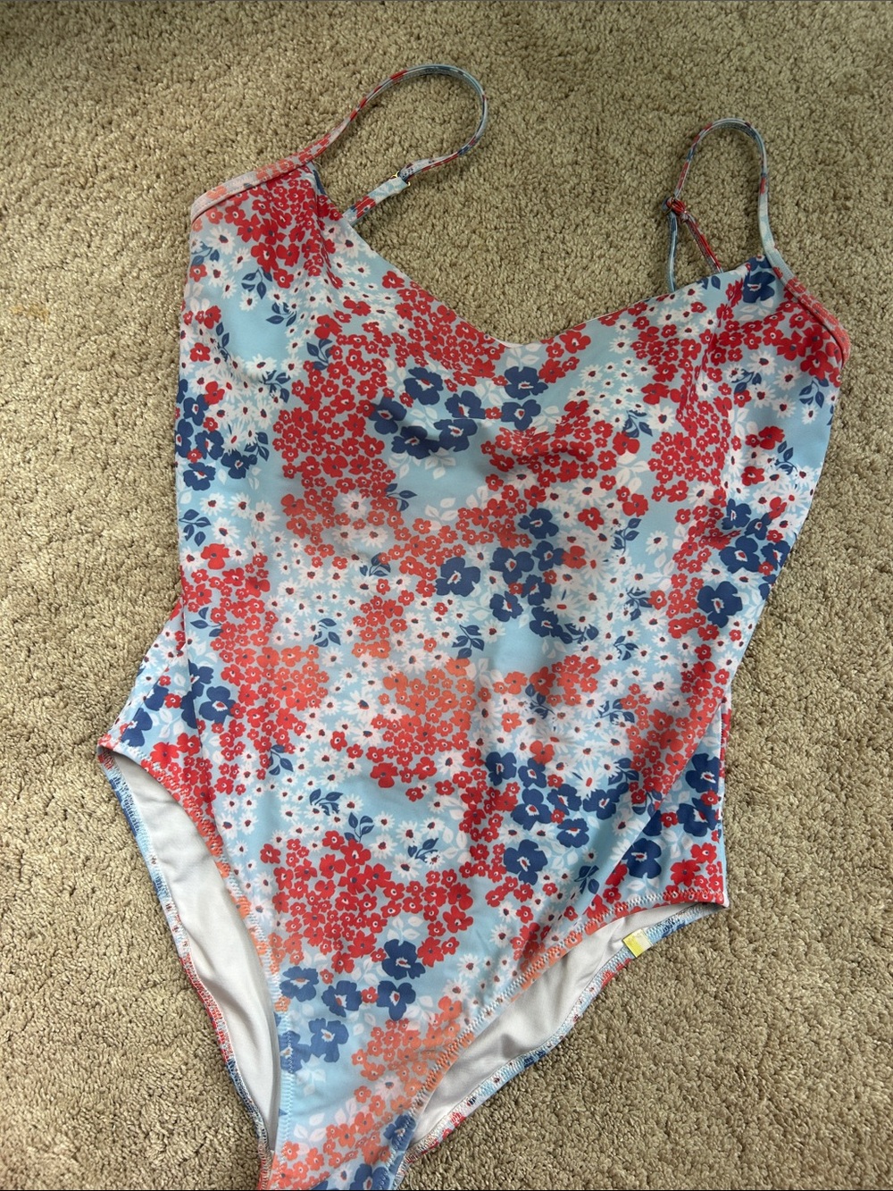 summersalt Light Blue Floral One-Piece Swimsuit